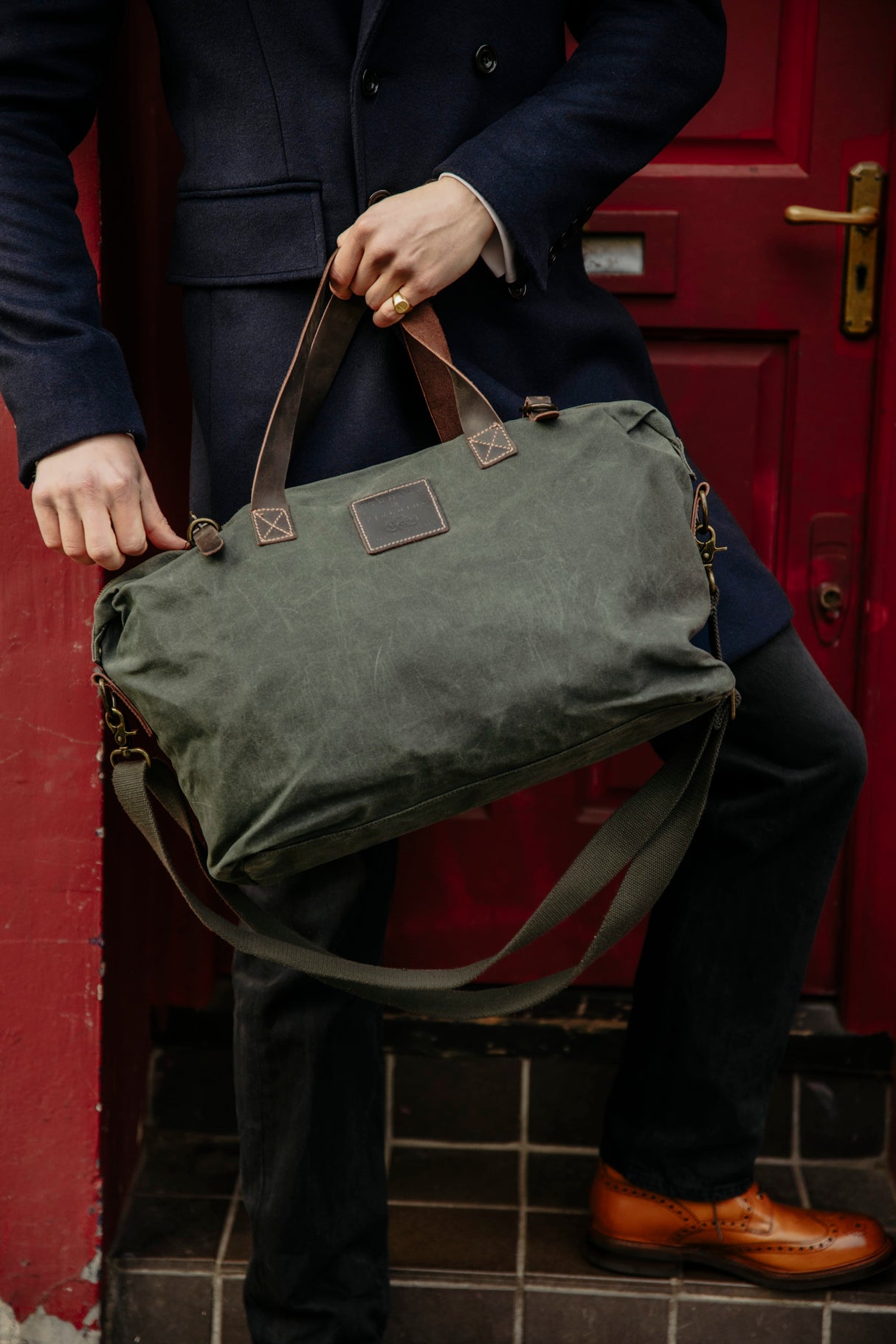 Wax Cotton Weekender - The Avondale - Green