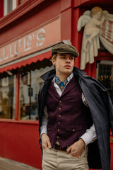 Claret Tweed Waistcoat - The Walham