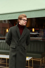 Green Double Breasted Overcoat - The Legend