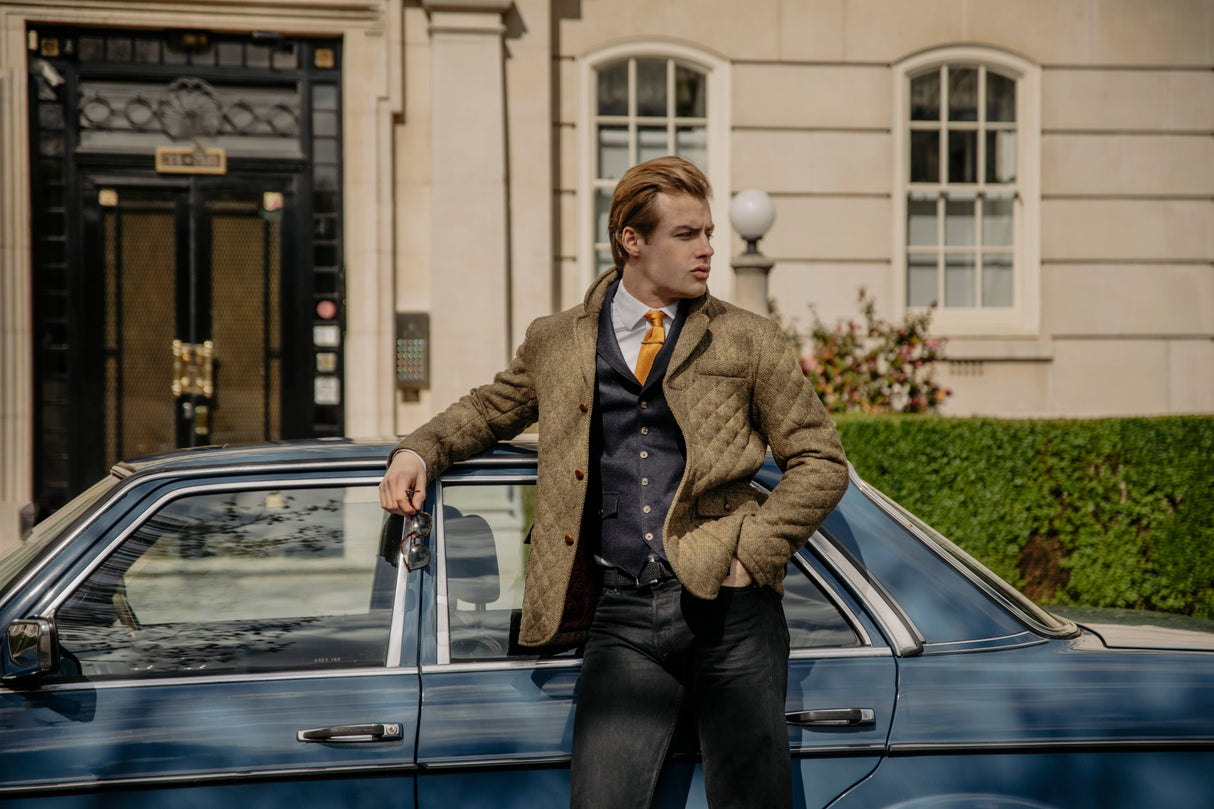 The Sutherland -Quilted Tweed Hacking Jacket
