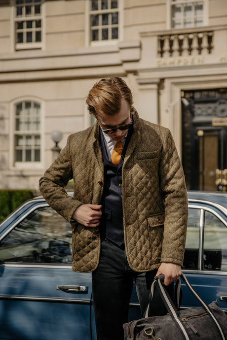 The Sutherland -Quilted Tweed Hacking Jacket