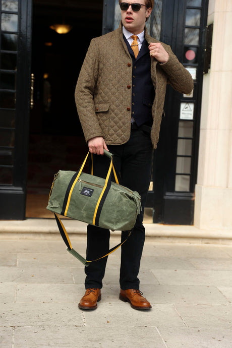 Talbot Waxed Cotton Duffel Bag - Olive