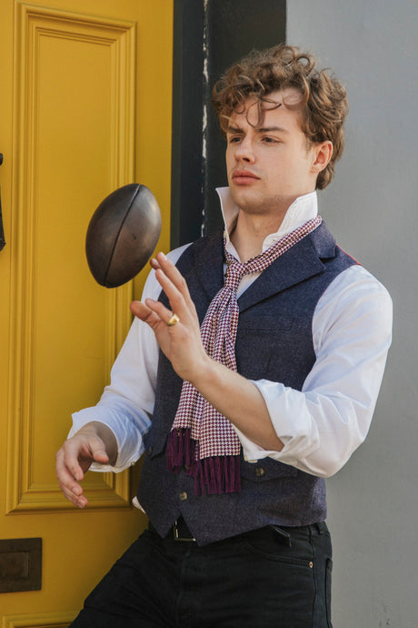 Plum Tweed Waistcoat - The Walham