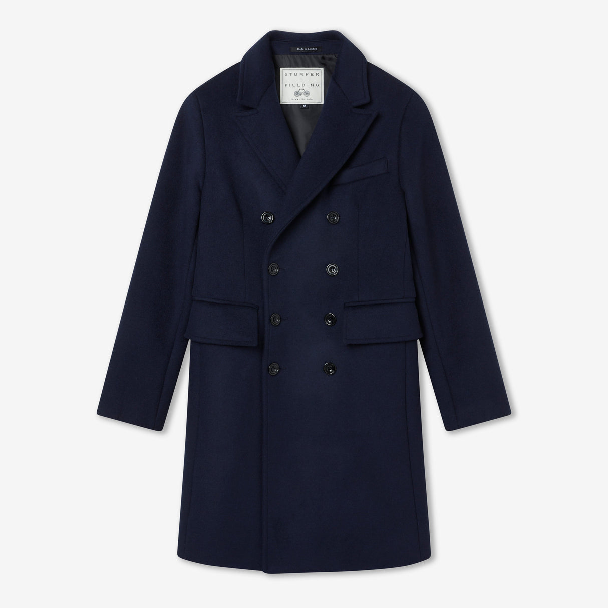 Navy Double Breasted Overcoat - The Legend