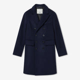 Navy Double Breasted Overcoat - The Legend