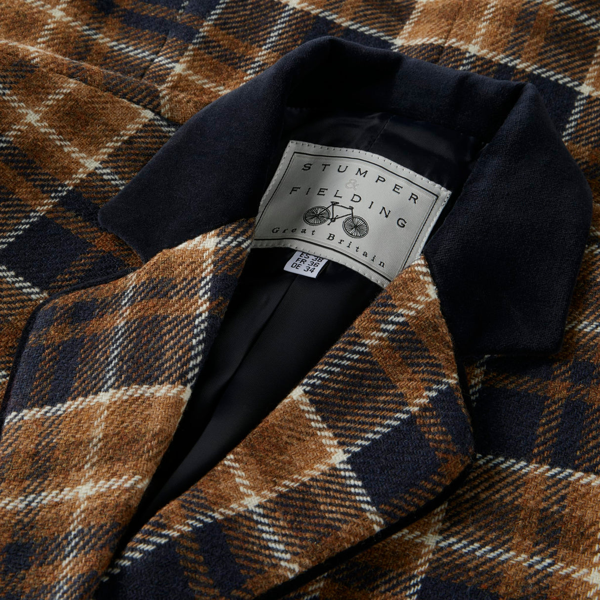 Melbury Camel & Navy Check