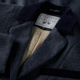 Portobello Dark Blue Herringbone with Navy Velvet