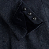 Portobello Dark Blue Herringbone with Navy Velvet