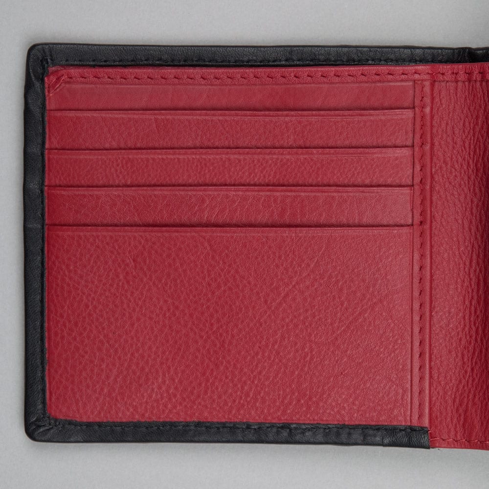 Stumper Leather Wallet Stitched Union Jack in Cotton Panel