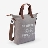 Grey Printed Canvas Shoulder Bag - The Lancaster