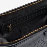 Stumper & Fielding Leather Wash Bag - Black