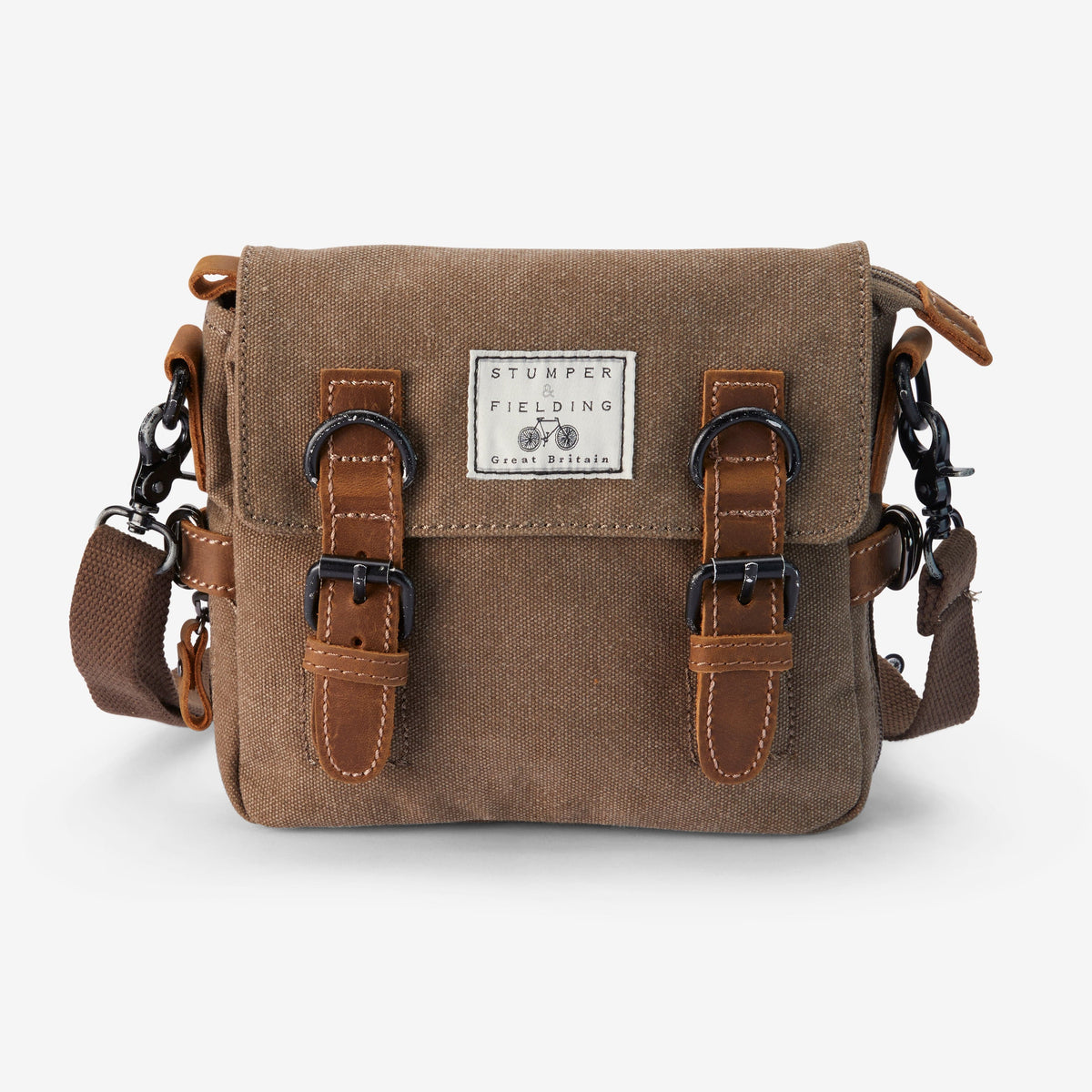 Heritage Canvas Brown Crossbody Bag - The Buckley
