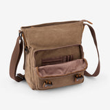 Heritage Canvas Brown Messenger Bag - The Loxley