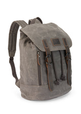 Wax Cotton Rucksack -The Fleet- Grey