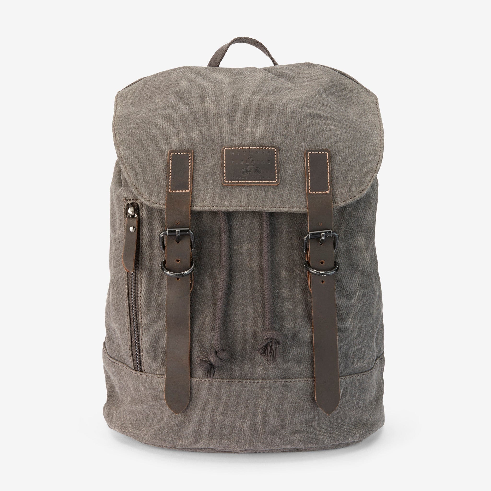 Waxed Cotton Grey 15'' Laptop Backpack - The Fleet – Stumper
