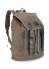 Wax Cotton Rucksack -The Fleet - Olive