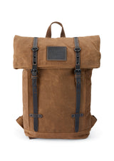 Large Camel Wax Cotton Rucksack - The Borden