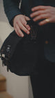 The Loxley Black Label – Messenger Bag in Black Waxed Canvas