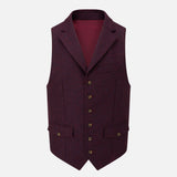 Claret Tweed Waistcoat - The Walham