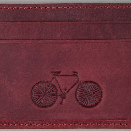 Buff Red Stumper Leather Card Holder