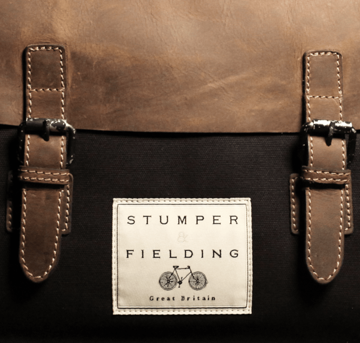 Cotton Satchel - Black/Brown - The Franklin