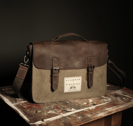 'The Tenby'- Leather & Cotton Satchel