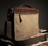 Cotton Satchel - Khaki Brown - The Tenby