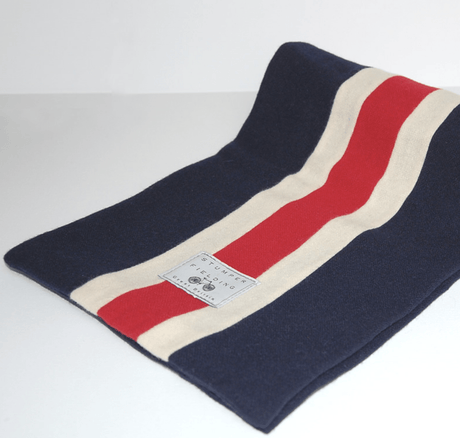 'Union Jack' Stripe -Pure Wool Collegiate Scarf