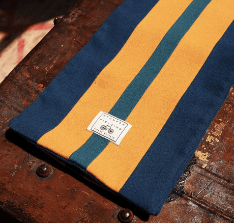 The Whitbeck- Yellow and Navy Scarf